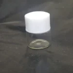 Frasco Vial de Vidrio Transparente con Tapa Blanca 1cc