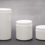 Pote plástico apilable blanco diferentes tamaños