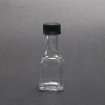 Frasco vidrio transparente base cuadrada 13/410 de 20cc con tapa plástica