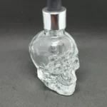 Frasco Gotario de Vidrio Transparente Calavera 30cc