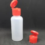 Frasco LDPE Cilíndrico con Tapa Flip Top Roja 70 ml
