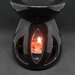 Difusor de cerámica para vela en color negro base redonda 12503B
