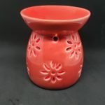 Difusor de cerámica para vela en color rojo base redonda 12506R