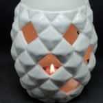 Difusor de cerámica para vela en color blanco base redonda 4318