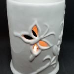 Difusor de cerámica para vela en color blanco base redonda 4323