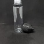 Frasco cigarro electrónico transparente tapa negra 60 ml