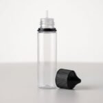 Frasco cigarro electrónico transparente tapa negra 60 ml