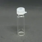 Frasco Vial de Vidrio con Tapa Transparente Embutida 1 cc