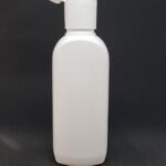 Frasco plástico HDPE base ovalada 20/410 con tapa flip top 140 cc