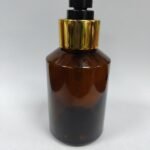 Frasco vidrio ámbar cuello cónico 100 cc diferentes tapas