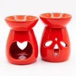 Difusor de cerámica para vela en color rojo 4393