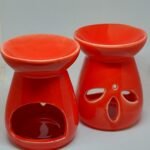 Difusor de cerámica para vela en color rojo 4393