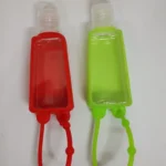 Frasco Alcohol Gel con Funda de Silicona Roja o Verde 30ml