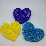 Accesorio para mikado corazón de bambú azul 1 unidad