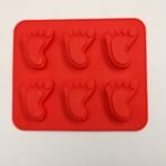Molde de silicona con diseño de pie de niño