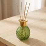 Frasco Difusor Mikado de Vidrio Erizo Verde 100ml