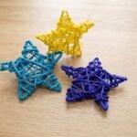 Accesorio para mikado estrella de bambú azul 1 unidad