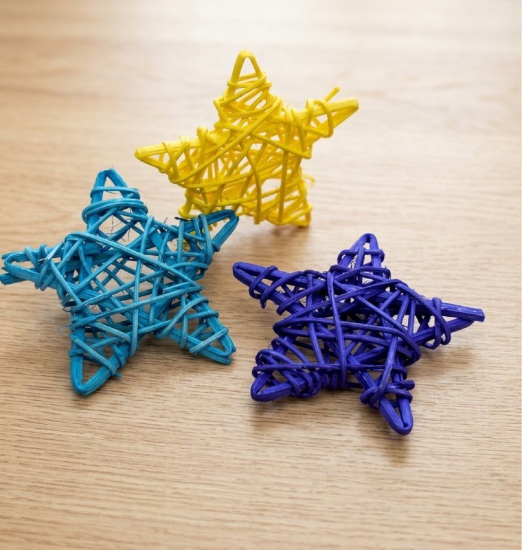 estrellas Accesorio para mikado estrella de bambú esmeralda 1 unidad - Imagen 1