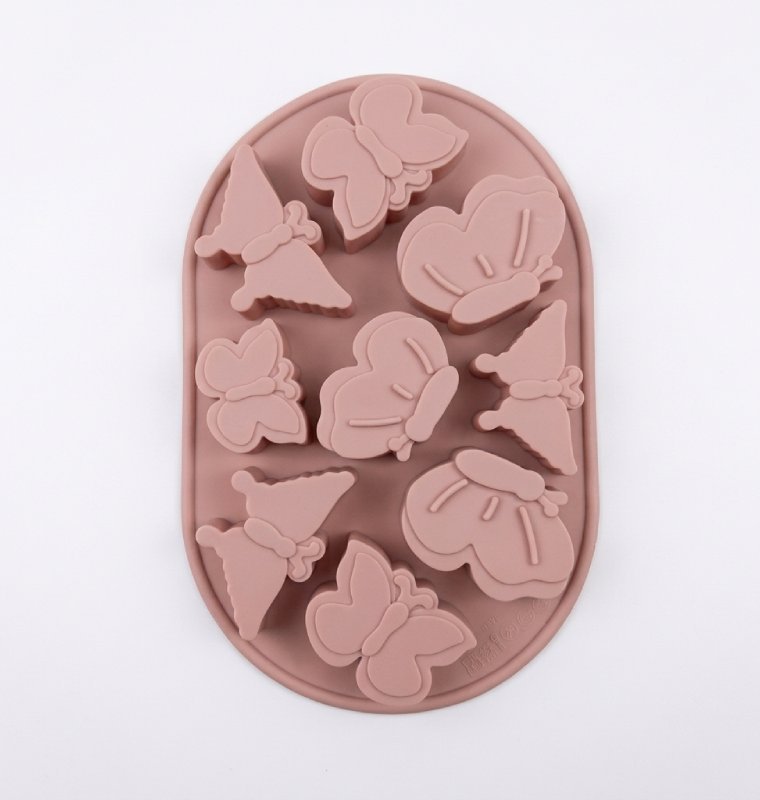 mariposas Molde de silicona color rosado de mariposas - Imagen 1