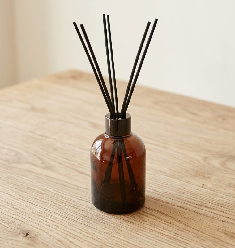 mikadocampana Frasco Difusor Mikado Vidrio Campana Ámbar 120ml - Imagen 1