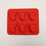 Molde de silicona con diseño de pie de niño