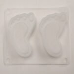 Molde de silicona transparente con diseño de pie de niño