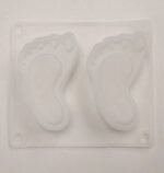 Molde de silicona transparente con diseño de pie de niño