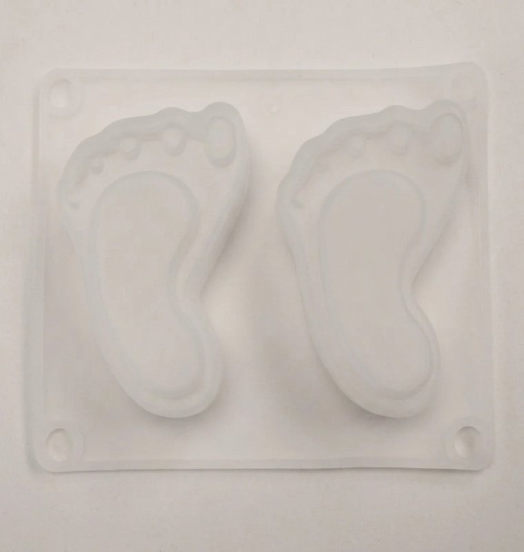 moldepietransp Molde de silicona transparente con diseño de pie de niño - Imagen 1