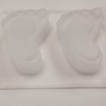 Molde de silicona transparente con diseño de pie de niño