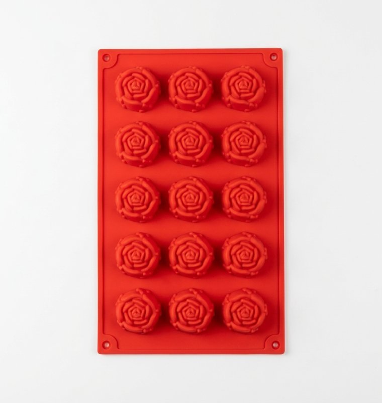 rojoflor Molde de silicona con diseño de flor - Imagen 1