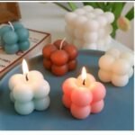 Molde de silicona para vela cubo de 2 cuerpos 6x4,5cm de 102gr