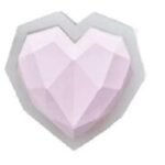 Molde de silicona corazón 8x7,5x3 cm de 55gr