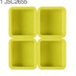 Molde de silicona cuadrado verde 14,7x14,7x3,3cm de 148 gr