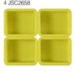 Molde de silicona rectangular verde 14x18x3,3cm de 166 gr