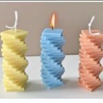 Molde de silicona para vela espiral de cuadrados 5x5x9,6 cm de 150gr