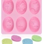 Molde de silicona ovalado rosado abejas 21,5x19,5x3 cm 126 gr