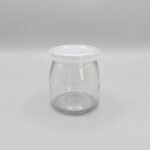 Pote de vidrio para postre (puddin) con tapa plástica 200 gr