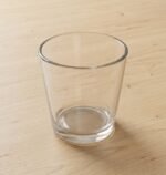 Vaso de vidrio transparente para vela 180 cc