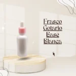 Frasco Gotario Base Redonda Blanco 30cc con Pipeta de Aluminio Rosada 18/410