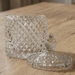 Pote para vela de vidrio con tapa catedral 300 ml