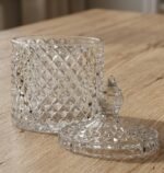 Pote para vela de vidrio con tapa catedral 300 ml