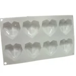 Molde de silicona corazón múltiple 29,5x17cm