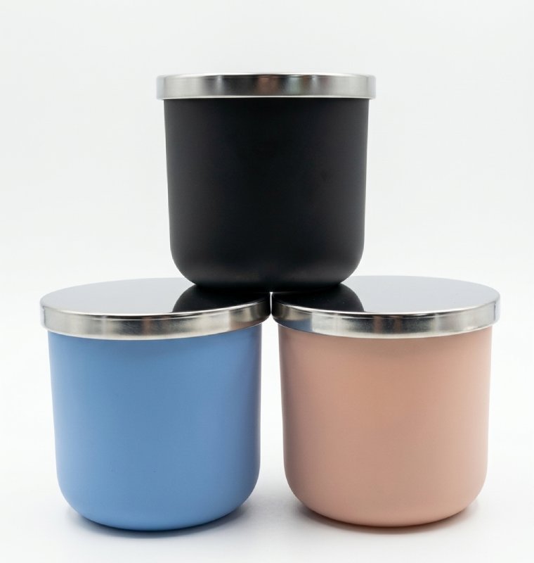 photopeavela530 Pote de vidrio para vela con tapa de aluminio 530 ml - Imagen 1