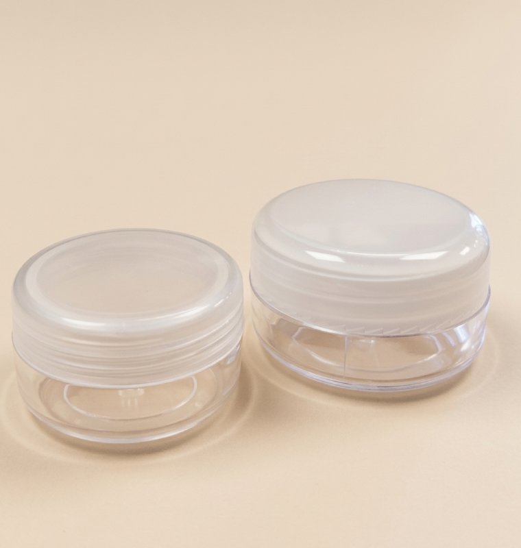 psgptapablanca Pote acrílico PSGP redondo tapa natural 10 y 20 gr - Imagen 1
